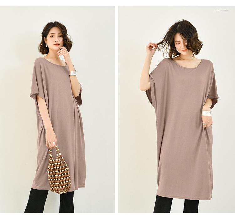 Casual Dresses Women's Dress 2023 Summer Short-sleeved Loose Long Skirt Fashion Solid Colour Knee-length Round Neck Nightdress Lady
Casual Dresses Women's Dress 2023 Summer Short-sleeved Loose Long Skirt Fashion Solid Colour Knee-length Round Neck Nightdress Lady