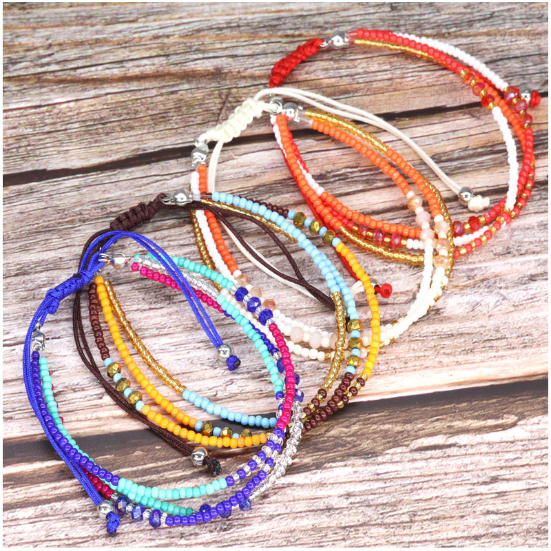 Handmade Colorful Bohemian Style Multilayer Beads Bracelet Jewelry for Women