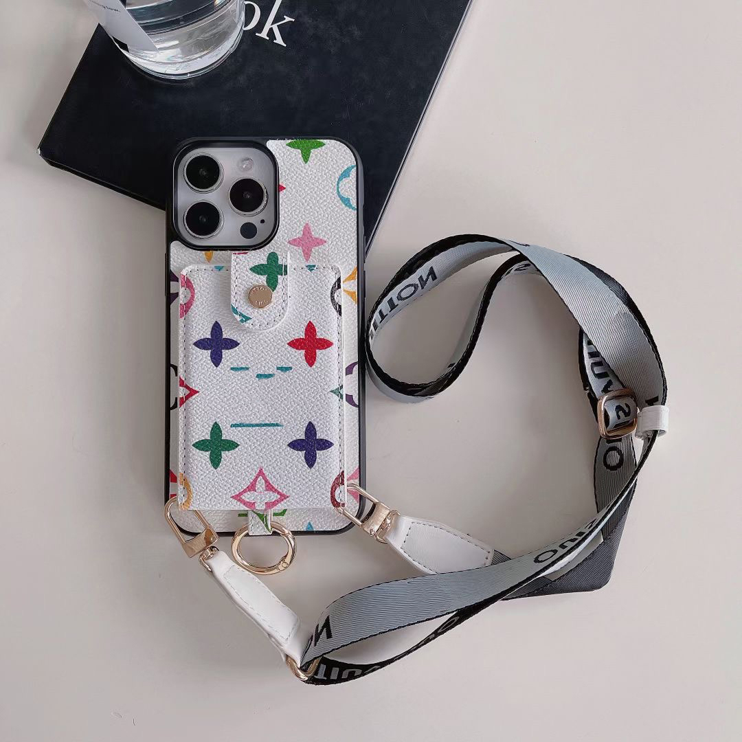 Beautiful Crossbody Card Slot Phone Cases iPhone 14 13 12 11 pro max 14promax 13promax 14pro 13pro 12pro 11pro X Xs S23 S22 Ultra Plus Luxury LU Case with Logo Packing, #4
Beautiful Crossbody Card Slot Phone Cases iPhone 14 13 12 11 pro max 14promax 13promax 14pro 13pro 12pro 11pro X Xs S23 S22 Ultra Plus Luxury LU Case with Logo Packing, #4