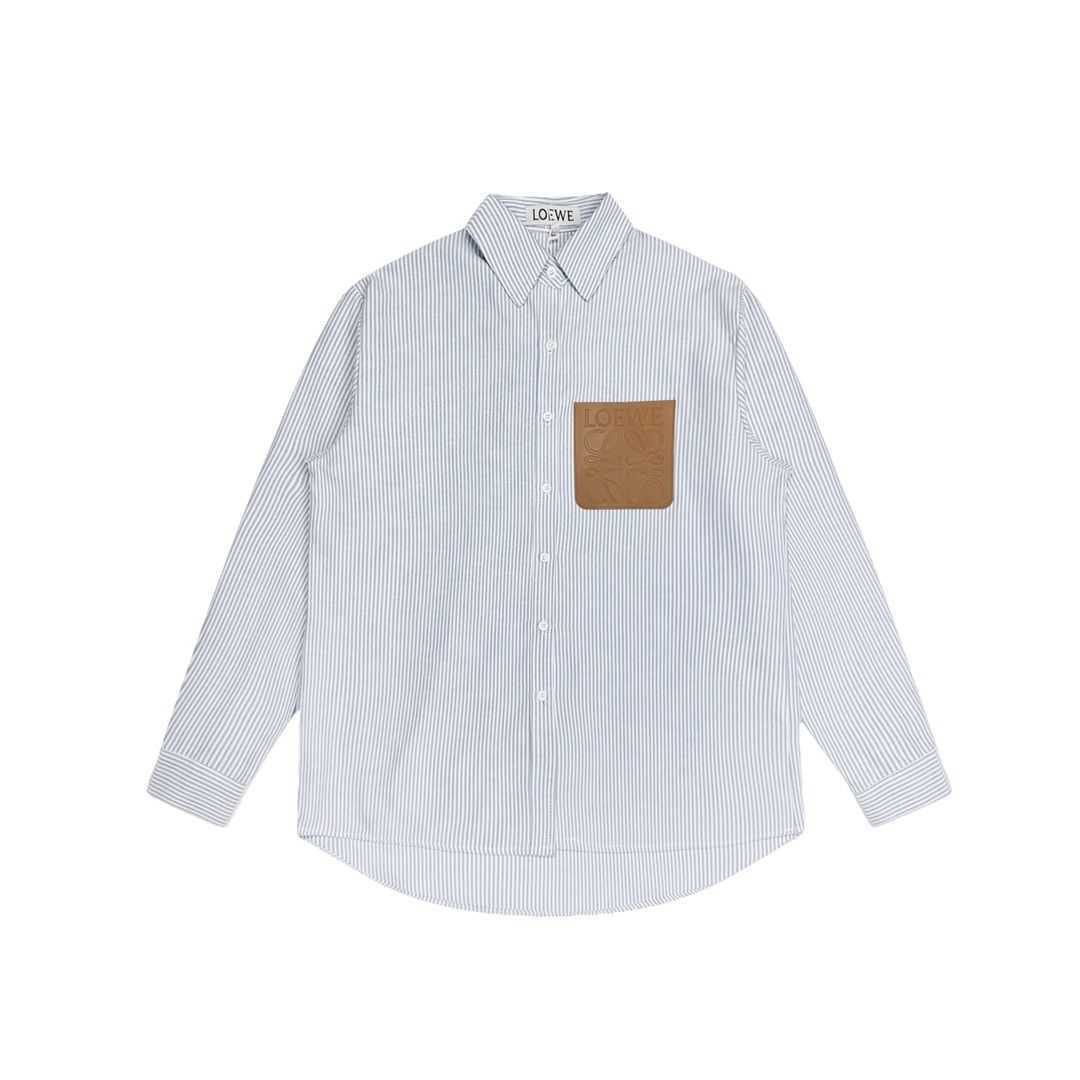 Designer Fashion Clothing Mens Casual Shirts Loewe Shirt Chest Leather Label Pocket Striped Shirt Casual Shirt Light Luxury Vertical Stripes Short Long Sleeve Stre, Shipping fee
Designer Fashion Clothing Mens Casual Shirts Loewe Shirt Chest Leather Label Pocket Striped Shirt Casual Shirt Light Luxury Vertical Stripes Short Long Sleeve Stre, Shipping fee