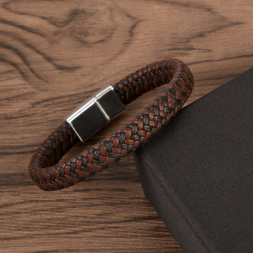 Simple Design White Black Blue Leather Bracelet Jewelry for Women Gift