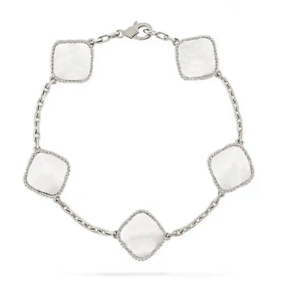 Designer Bracelets Classic Clover Bracelet Five Flowers Pendant Men Women 5 Patterns Bracelet Elegant 5 Pendant Chain Couple Love Wedding VAN Gift Never Fade
Designer Bracelets Classic Clover Bracelet Five Flowers Pendant Men Women 5 Patterns Bracelet Elegant 5 Pendant Chain Couple Love Wedding VAN Gift Never Fade