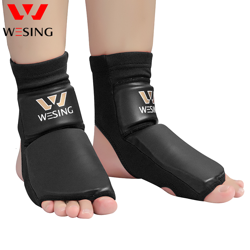 Ankle Support Wesing PU Leather Instep Guard Feet Protector with Large Size for Wushu Sanda Muay Thai Training Boxing training 230609