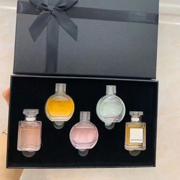 Brand Fragrance 5Pcs/Set Perfume Gift Box Set For 7.5Ml Frgarance Women's Spray Counter Version Top Quality Ral Cologne Fast Shipping