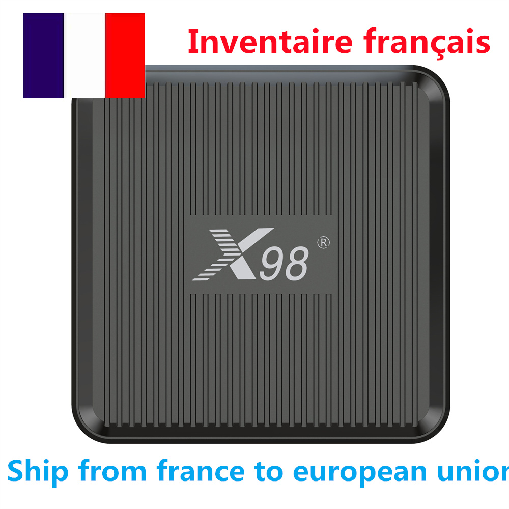 france has stock X98Q TV Box Android 11 OS 2.4G/5G Dual Band WIFI OTT Smart 2GB 16GB S905W2 Wifi Media Play 4K 100M LAN