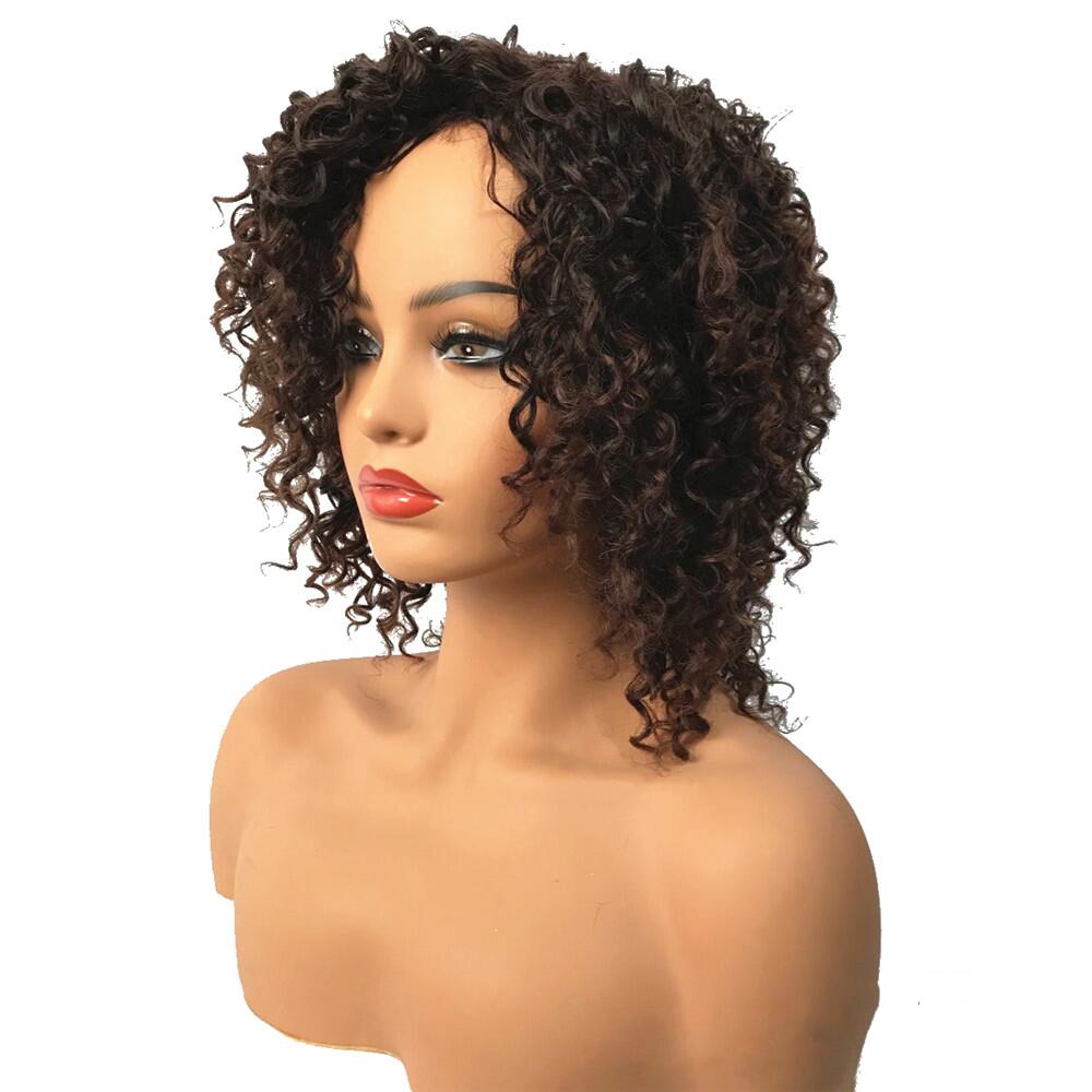 Womens curly wig Loose wavy wig naturally curly synthetic heat resistant braid full wig with bangs