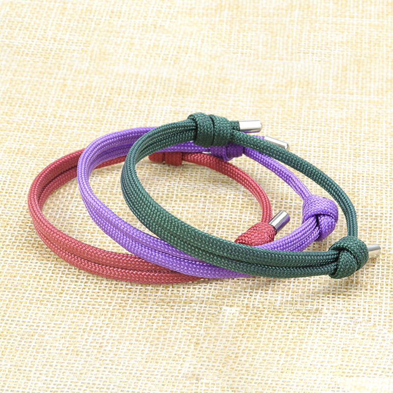 Sports Style Colorful Adjustable Paracord Bracelet for Men Women