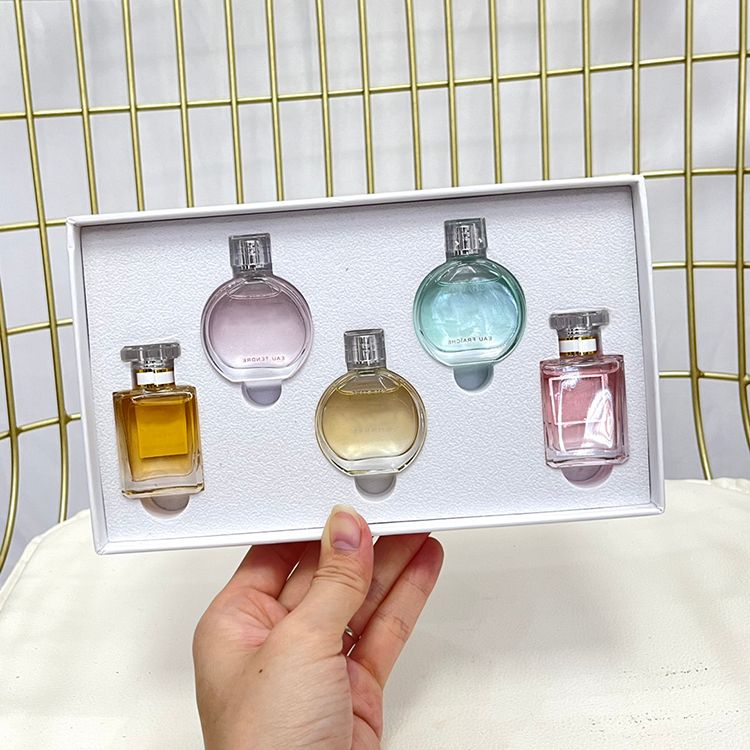 Brand Fragrance 5Pcs/Set Perfume Gift Box Set For 7.5Ml Frgarance Women's Spray Counter Version Top Quality Ral Cologne Fast Shipping