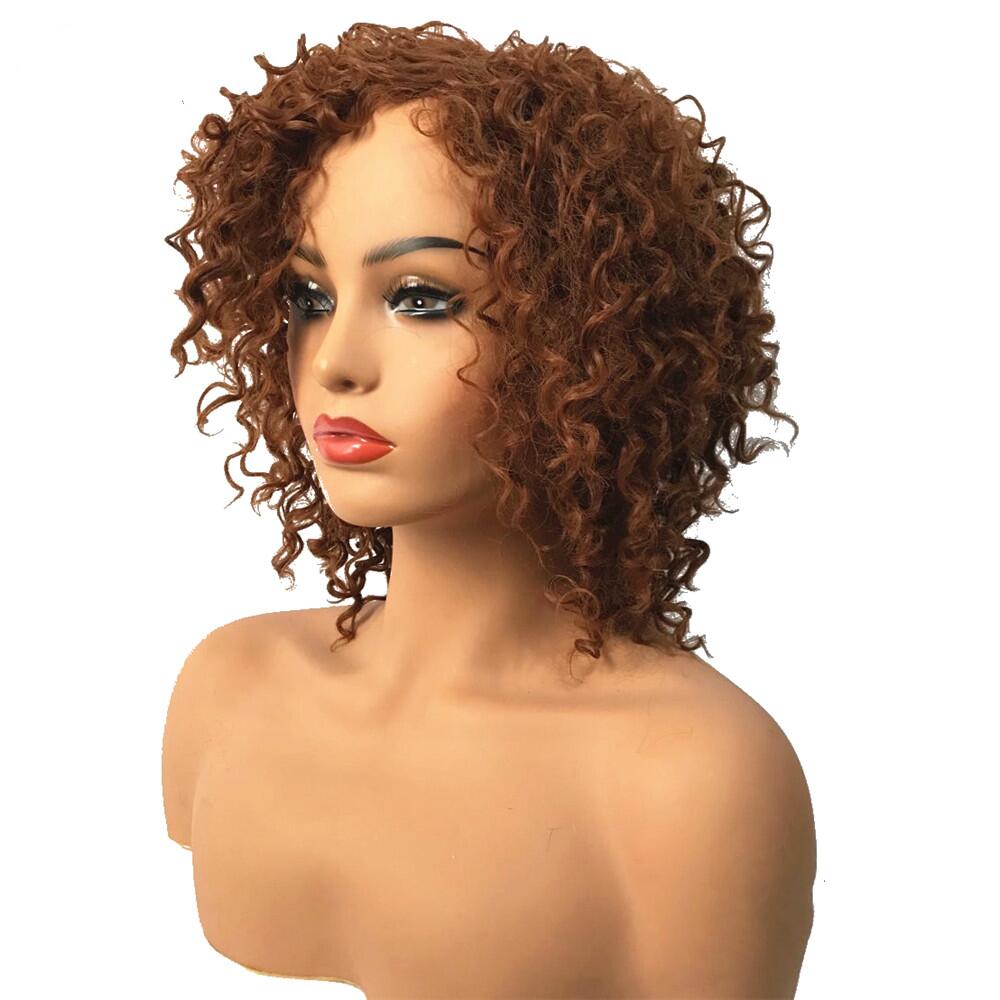 Womens curly wig Loose wavy wig naturally curly synthetic heat resistant braid full wig with bangs