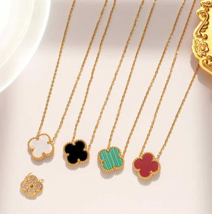 18K Gold Plated Necklaces Luxury Designer Necklace Flowers Four-leaf Clover Cleef Fashional Pendant Necklace Wedding Party Jewelry
18K Gold Plated Necklaces Luxury Designer Necklace Flowers Four-leaf Clover Cleef Fashional Pendant Necklace Wedding Party Jewelry