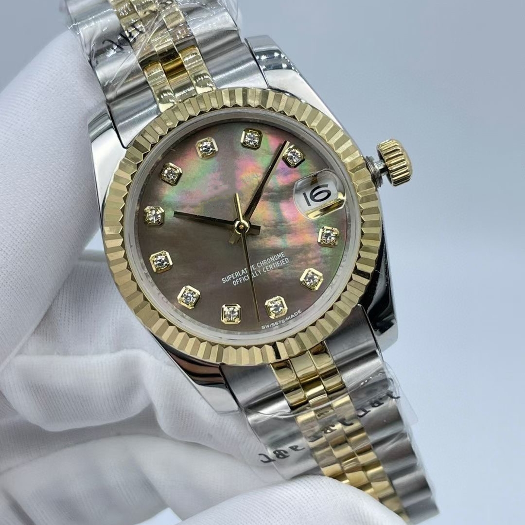 luxury designer watch women High quality diamond fashion ladies dress watch 31mm date sapphire automatic mechanical watches, Box
luxury designer watch women High quality diamond fashion ladies dress watch 31mm date sapphire automatic mechanical watches, Box