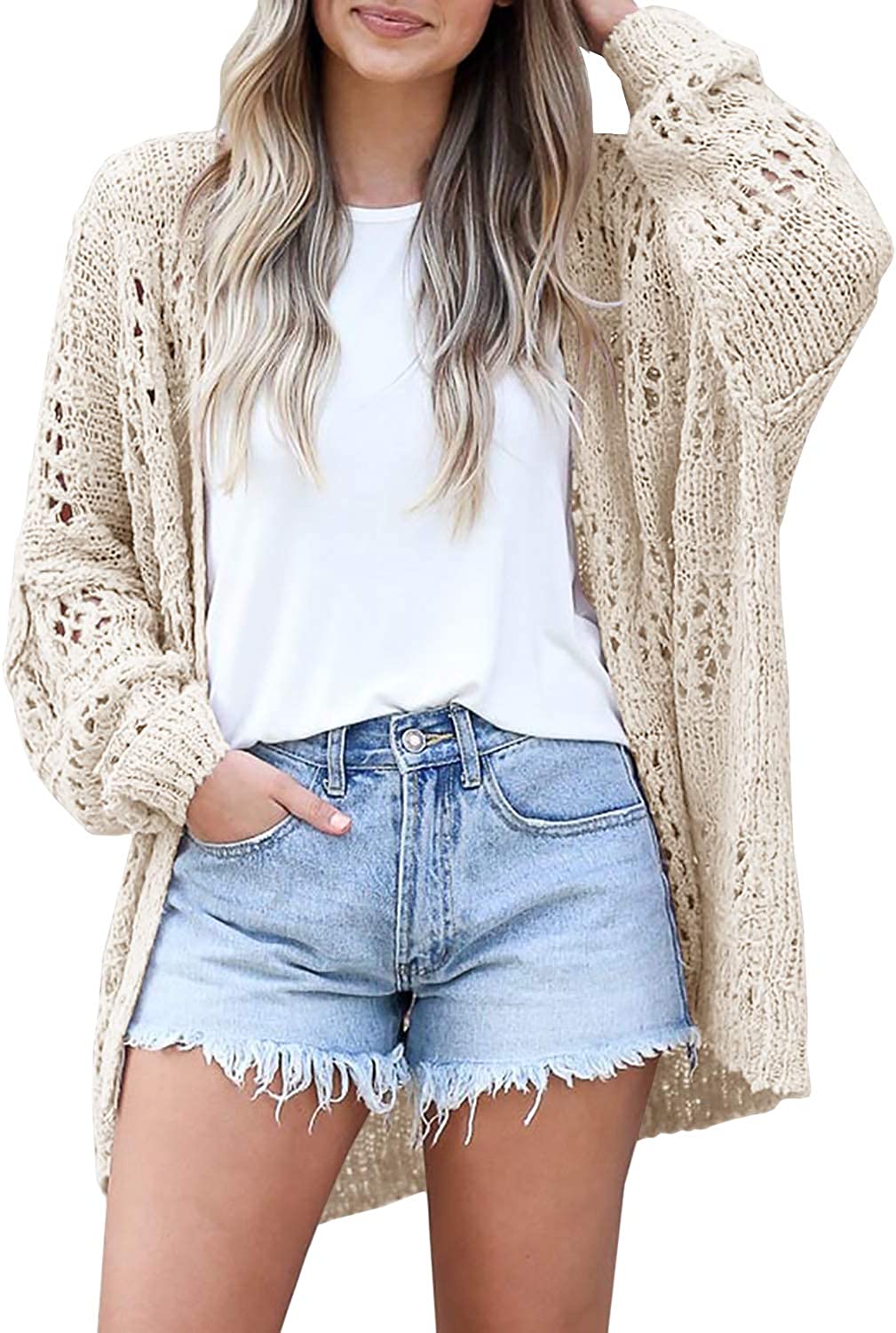 Womens Crochet Cardigan Sweater Kimonos Boho Solid Color Oversized Summer Open Front Outwear, Black
Womens Crochet Cardigan Sweater Kimonos Boho Solid Color Oversized Summer Open Front Outwear, Black