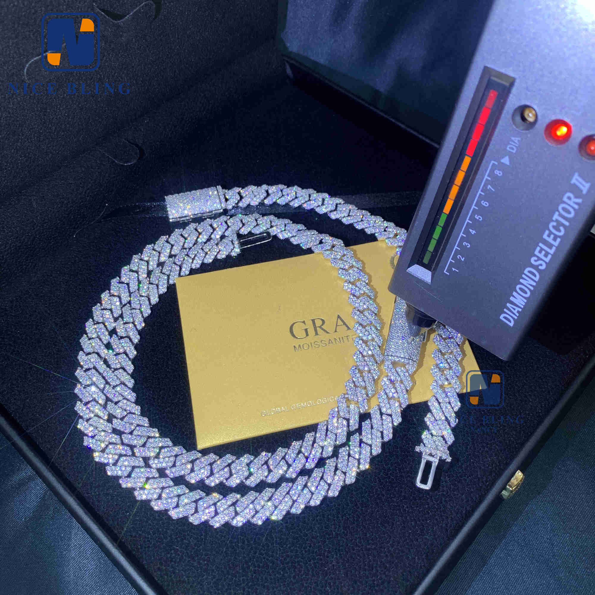 8mm 10mm Hip Hop Necklace Fashion Style S Vvs Iced Out Jewelry Moissanite Dia Cuban k Chain