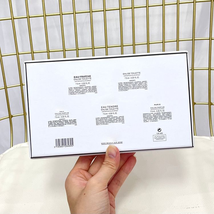 Brand Fragrance 5Pcs/Set Perfume Gift Box Set For 7.5Ml Frgarance Women's Spray Counter Version Top Quality Ral Cologne Fast Shipping