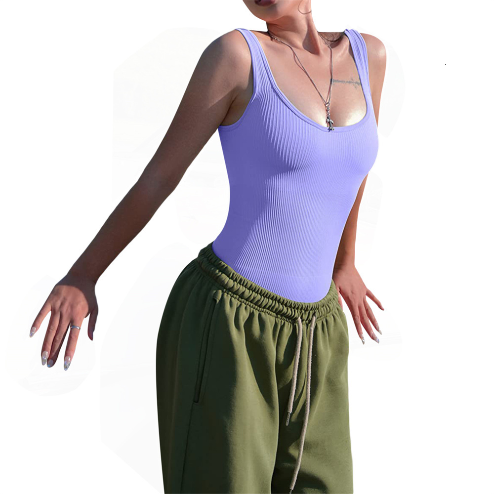 Womens Jumpsuits Rompers Summer Tight Fitting Woman Bodysuit Bodycon Romper Sleeveless Knitting Solid Color Short Jumpsuit Sexy Backless Overalls 2306