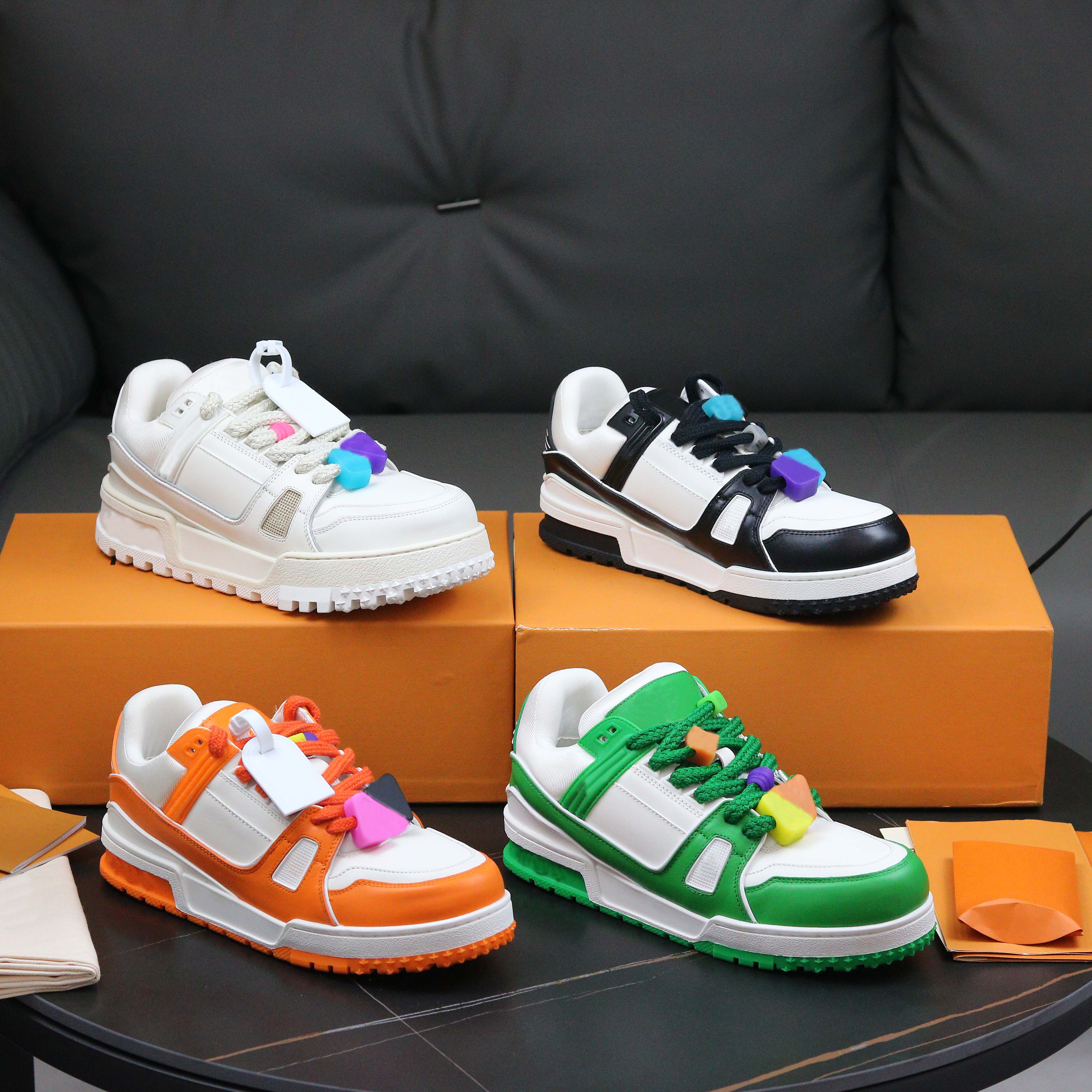 New Training Shoes Trainer Maxi Sneaker Designer Sports Shoes Men and WomenBuckle Leather Sports Shoes Board Shoes Couple Fashion Bread Green Orange Blue Black 35-45
New Training Shoes Trainer Maxi Sneaker Designer Sports Shoes Men and WomenBuckle Leather Sports Shoes Board Shoes Couple Fashion Bread Green Orange Blue Black 35-45