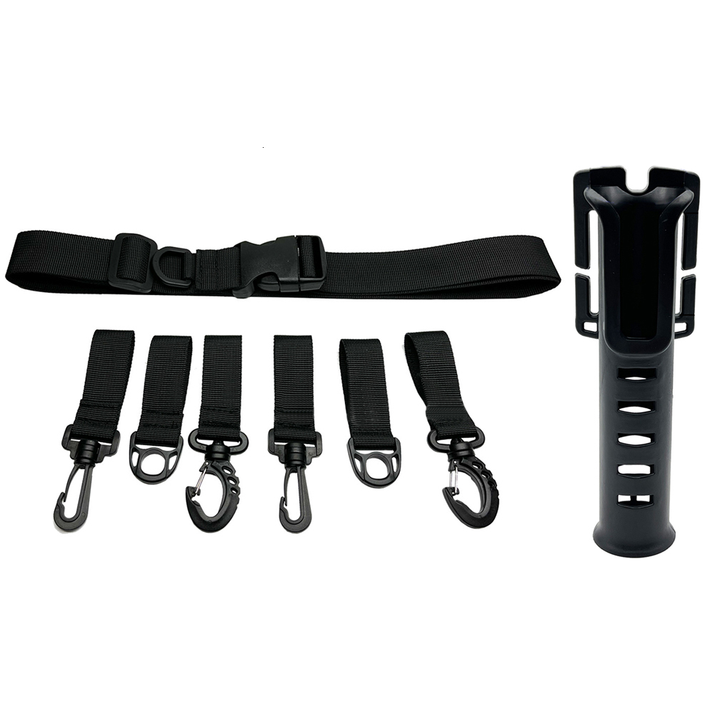 Fishing Hooks D Ring Hook Waist Belts Nylon Webbing Rod Holder Belt Multi function Tools Assist Tackle Sea Accessories 230609