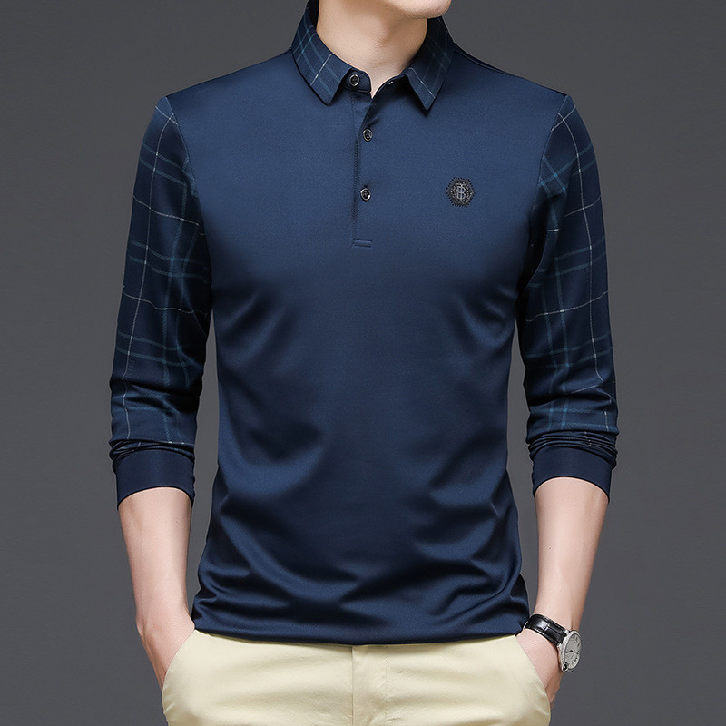 Mens Polos Ymwmhu Fashion Solid Polo Shirt Men Korean Clothing Long Sleeve Casual Fit Slim Man Button Collar Tops 230609