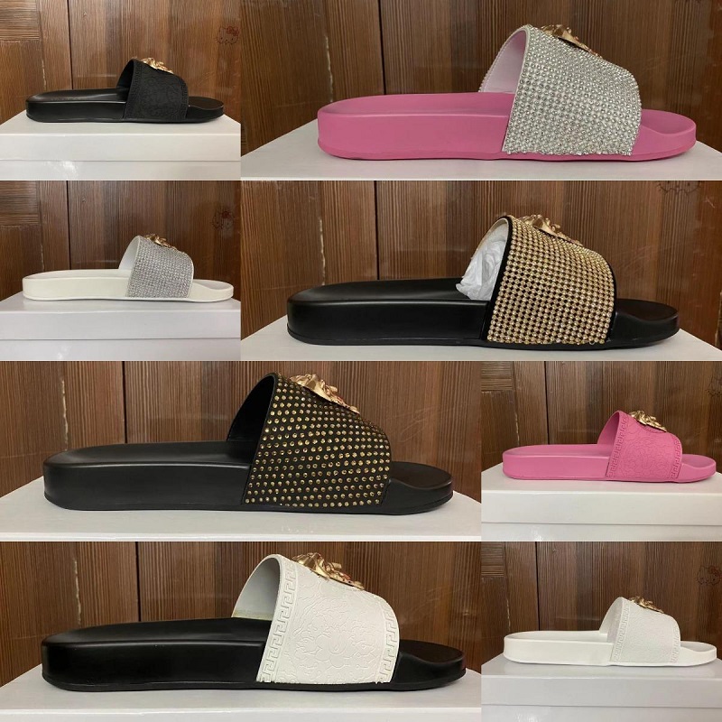 Top Paris Women luxurys famous designers sandals Slippers fashion Summer Girls sandale Beach womens sandal Slides Flip Flops shoes Side 35-46