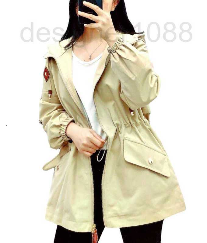designer Spring 2023 New Anti Seepage Rain Wind and Snow Coat Hooded Drawstring Mid length Style Waist Wrap Design ZETS, Khaki13
designer Spring 2023 New Anti Seepage Rain Wind and Snow Coat Hooded Drawstring Mid length Style Waist Wrap Design ZETS, Khaki13