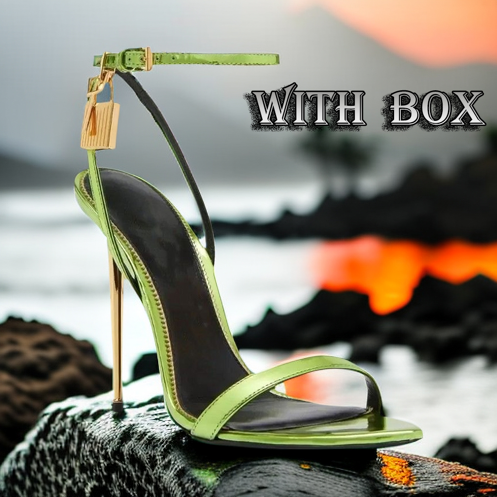 Hardware Lock and key Metal Heel Woman Sandal Padlock Sandals High-Heeled Naked Pumps Queen Tom-Fords-Sandal Luxury Designer High-Heeled heels Shoe dhgate ford
Hardware Lock and key Metal Heel Woman Sandal Padlock Sandals High-Heeled Naked Pumps Queen Tom-Fords-Sandal Luxury Designer High-Heeled heels Shoe dhgate ford