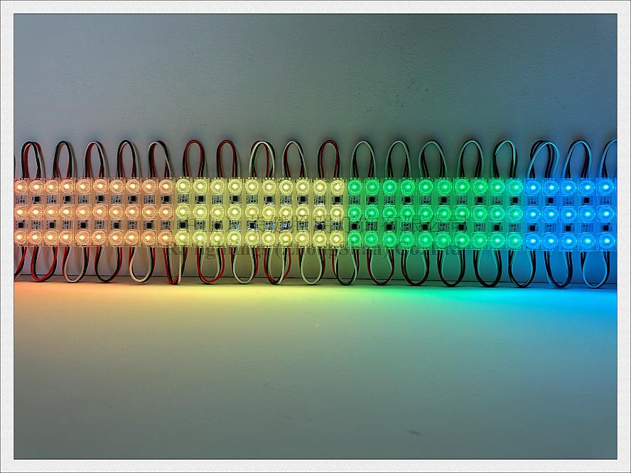 1000pcs addressable Full Color Magic Digital LED Light Module for sign advertising WS 2811 with IC WS2811 SMD 3030 DC12V 1.2W IP68 waterproof