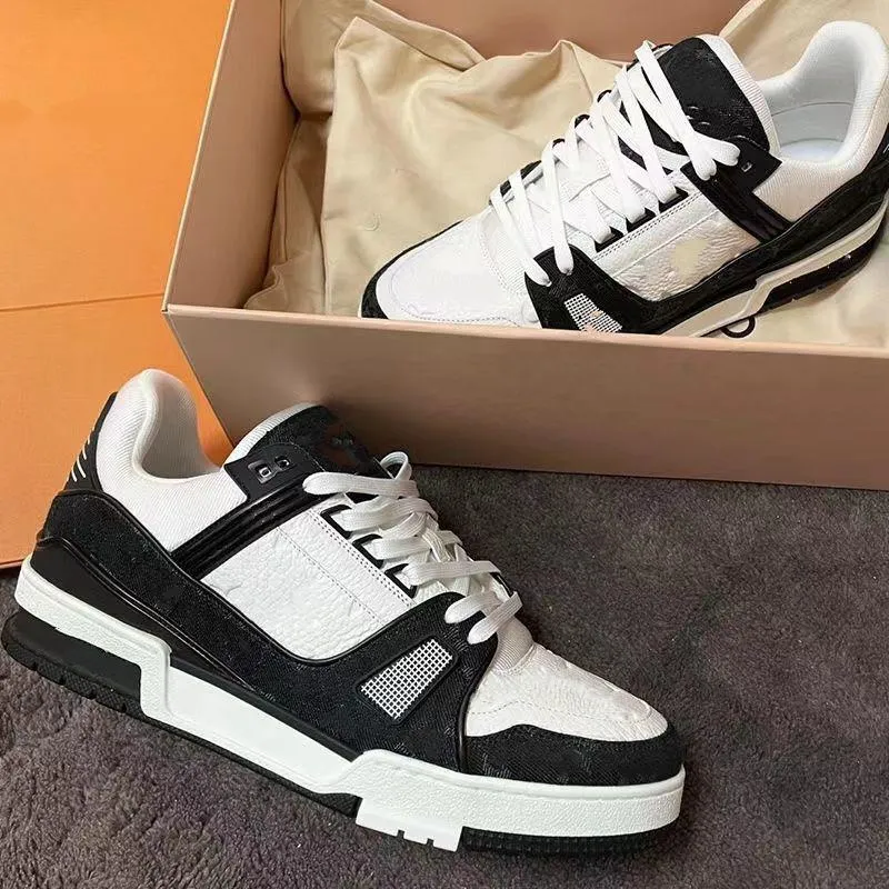Men Women Shoes Designer Trainer Sneakers Louies Loius Vouiton Louiseviution Viution Vuitton Louisvuitton Lvse Lv8 Vuttion Luis Viton Low Black White Baby Blue Nav