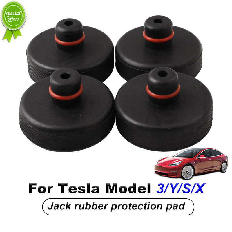 New 4pcs Car Jack Rubber Pad Fast Chassis Adapter Jack Tray Support Block Protector Tool For Tesla Model 3 / Y/ S / X Accessories