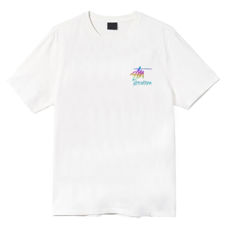 Men's Letter Graffiti Printed Short-sleeved Shirt 2023 Summer Lovers Heavy Cotton American Street T-shirt