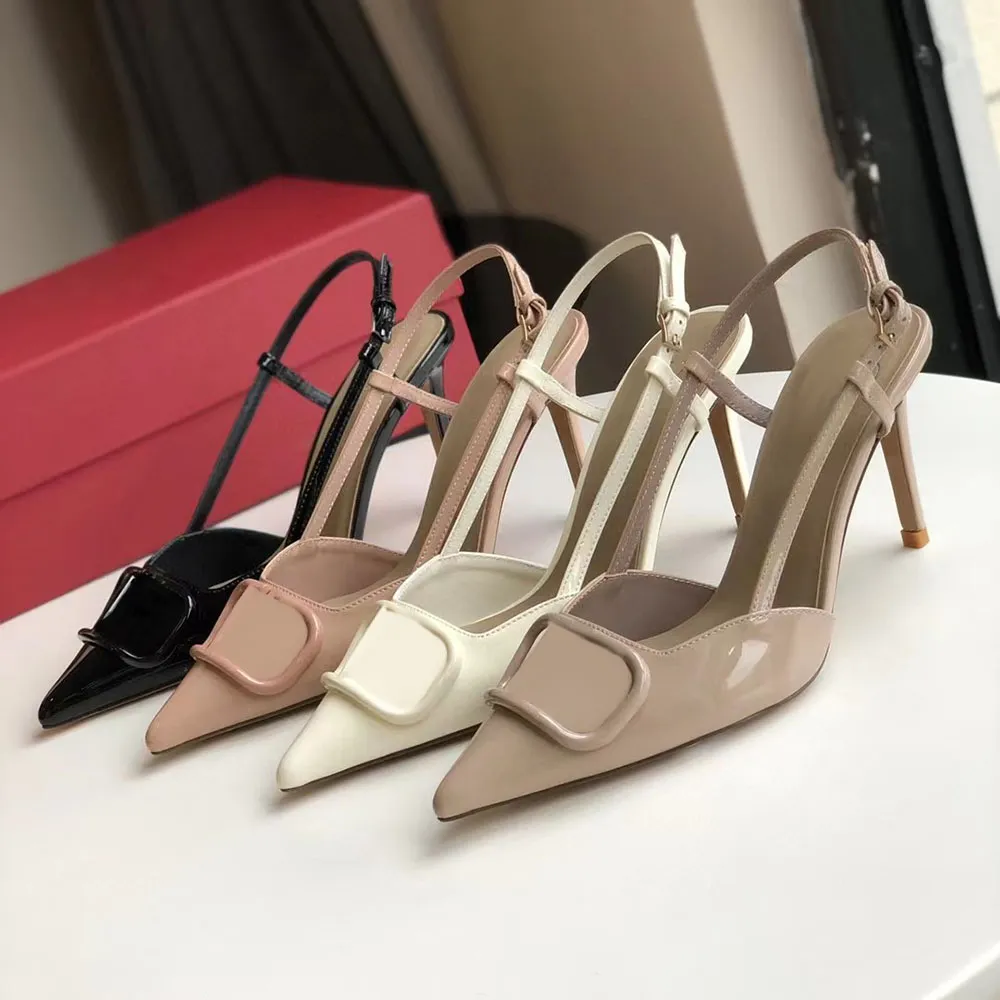 Brand summer women's high heel sandals v rivets designer patent leather gold triple black red women's fashion sandals party wedding -44, Color 4
Brand summer women's high heel sandals v rivets designer patent leather gold triple black red women's fashion sandals party wedding -44, Color 4