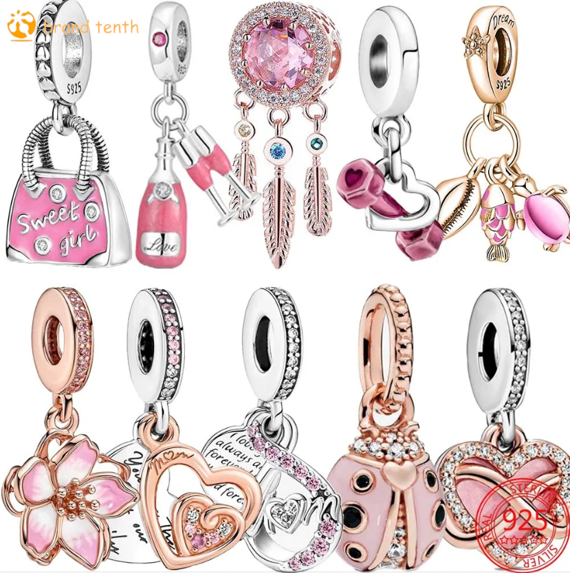 925 Sterling Silver for pandora charms authentic bead Pendant women Bracelets beads Murano Glass Beads Lovely Pink Heart Earphone
925 Sterling Silver for pandora charms authentic bead Pendant women Bracelets beads Murano Glass Beads Lovely Pink Heart Earphone