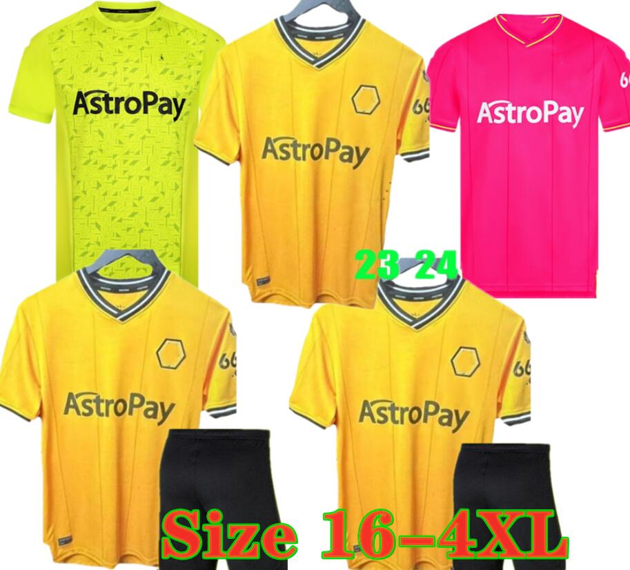 Wolves 23 24 Home Soccer Jerseys RAUL SEMEDO NETO NEVES TRINCAO Wanderers J OTTO PODENCE GIBBS HEE CHAN Wolverhampton 2023 2024 Football Shirts Sizes 16-4XL, Black
Wolves 23 24 Home Soccer Jerseys RAUL SEMEDO NETO NEVES TRINCAO Wanderers J OTTO PODENCE GIBBS HEE CHAN Wolverhampton 2023 2024 Football Shirts Sizes 16-4XL, Black