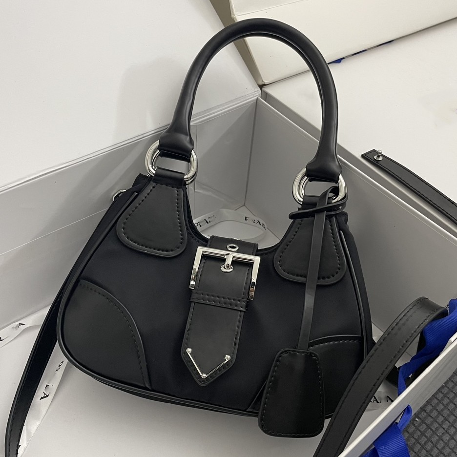 Evening Bags Fashion Women Designer Totes Shoulder Bags Crescent Totes Half Moon Soft Leahter Handbags Luxury New Tote Handbag Black Ladies Crossbody Purses