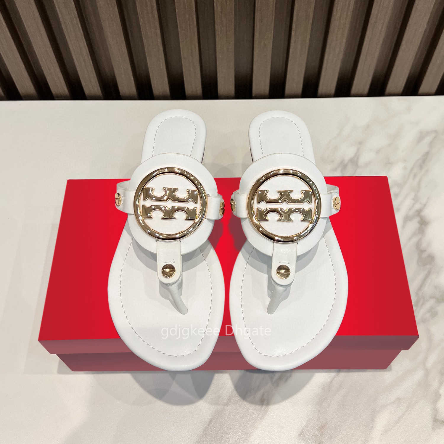 Designer tory sandals Women Shoes Slipper Summer Leather Women Sandal tb slides tb Flip Flops shoes designer 36-41 dhgate famous coach 35-41 with box