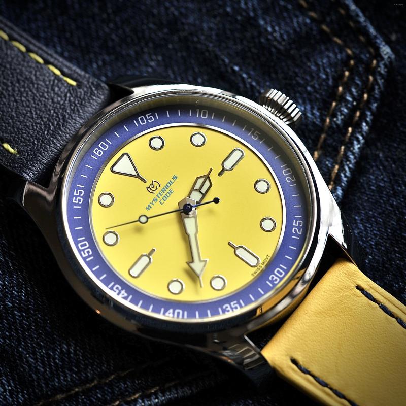 Wristwatches MYSTERYCODE 43mm Watch For Men Titanium Solid Sapphire Crystal C3 Luminious Luxury Leather Strap Waterproof, Purple
Wristwatches MYSTERYCODE 43mm Watch For Men Titanium Solid Sapphire Crystal C3 Luminious Luxury Leather Strap Waterproof, Purple