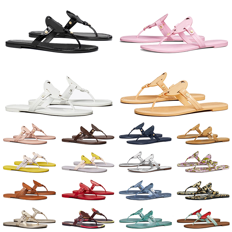 Tory Womens burchs Slides Miller Patent Leather TB Sandal Designer Slippers White Black Pink Metal Millers sandal Torys Sandals famous coach flip flops Beach Shoes, E26
Tory Womens burchs Slides Miller Patent Leather TB Sandal Designer Slippers White Black Pink Metal Millers sandal Torys Sandals famous coach flip flops Beach Shoes, E26