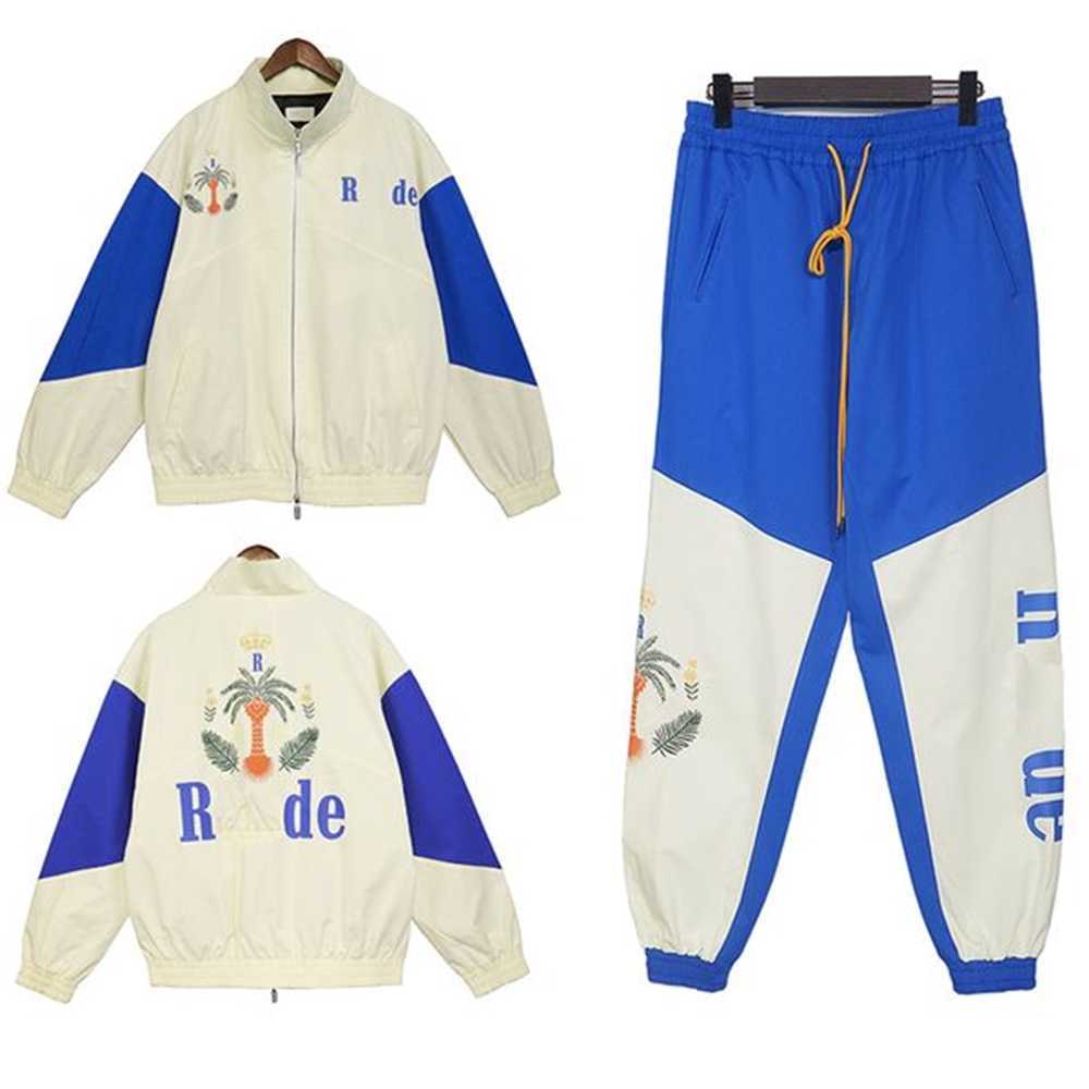 Mens Tracksuits sports suit designer jacket pants stitching color pair women's street casual fashion 333 W6E2
Mens Tracksuits sports suit designer jacket pants stitching color pair women's street casual fashion 333 W6E2