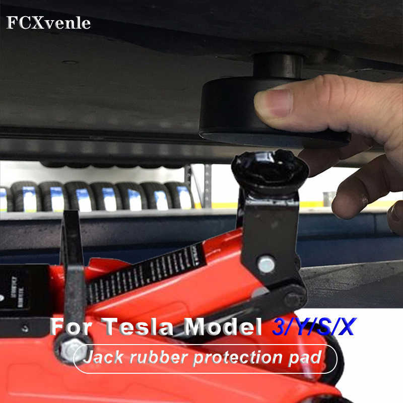 New 4pcs Car Jack Rubber Pad Fast Chassis Adapter Jack Tray Support Block Protector Tool For Tesla Model 3 / Y/ S / X Accessories