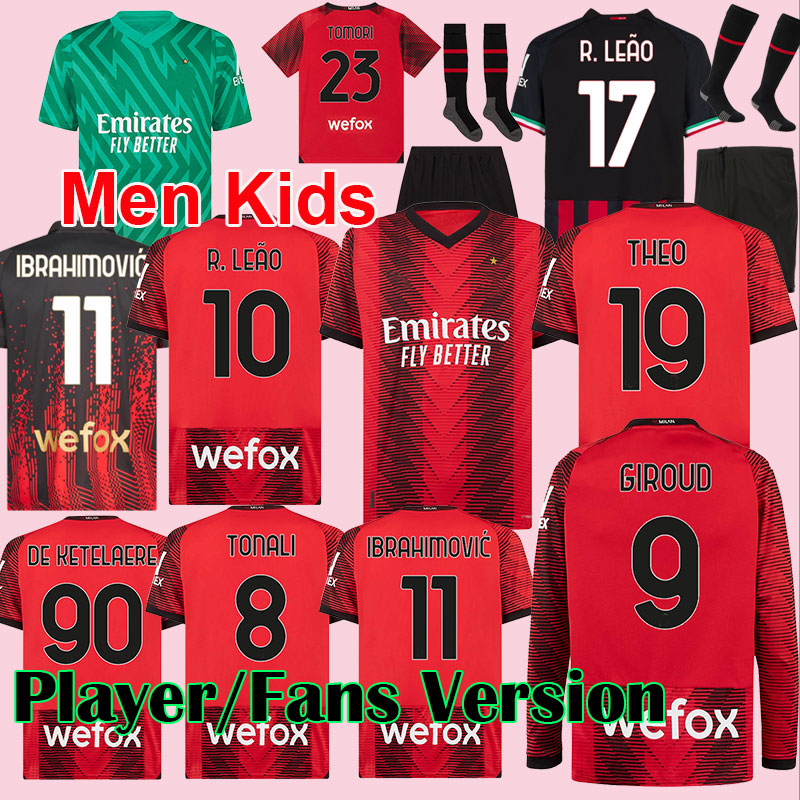2023 2024 GIROUD soccer jerseys IBRAHIMOVIC Ac Milans KOCHE Kit KESSIE Player Version shirt 22 23 24 TONALI THEO long sleeve KJAER THEO BRAHIM R.LEAO Men Kids Women Kits, 4th koche ucl
2023 2024 GIROUD soccer jerseys IBRAHIMOVIC Ac Milans KOCHE Kit KESSIE Player Version shirt 22 23 24 TONALI THEO long sleeve KJAER THEO BRAHIM R.LEAO Men Kids Women Kits, 4th koche ucl