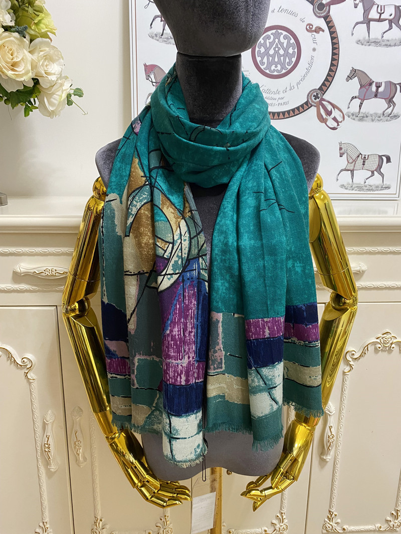 women's scarf scarves shawl 100% cashmere material Thin and soft green print letters pattern size 180cm - 65cm
women's scarf scarves shawl 100% cashmere material Thin and soft green print letters pattern size 180cm - 65cm