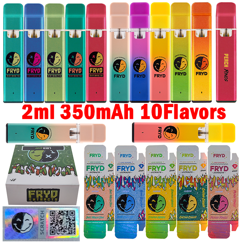 USA Stock 10 Flavors Rechargeable Fryd Liquid Diamonds Disposable E Cigarettes Disposable Vape Pen 2ml Empty Pods 350mAh Battery With Type C Charger Starter Kits
USA Stock 10 Flavors Rechargeable Fryd Liquid Diamonds Disposable E Cigarettes Disposable Vape Pen 2ml Empty Pods 350mAh Battery With Type C Charger Starter Kits