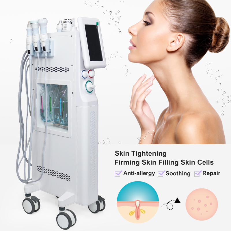 6 in 1 hydra dermabrasion facial cleaning machine Skin Rejuvenation jet peel Oxygen Spray Gun improve skin dark and dim microdermabrasion device