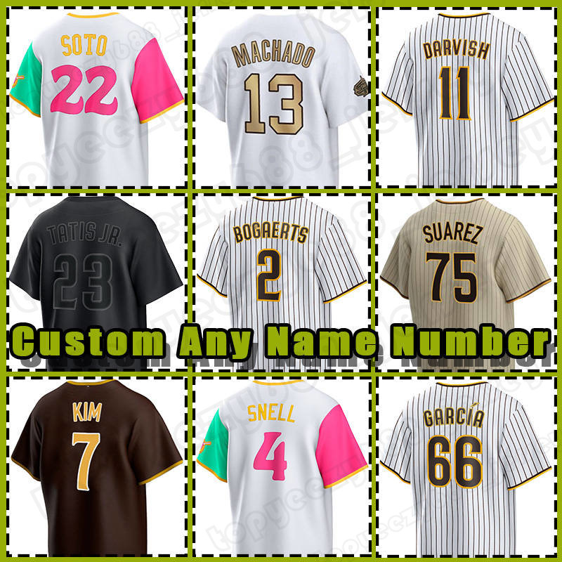 23 Fernando Tatis Jr Baseball Jerseys 22 Juan Soto San Diego Xander Bogaerts Manny Machado Padres Robert Suarez Yu Darvish Josh Hader Jose Azocar Michael Wacha Snell, Men custom (jiaoshi)
23 Fernando Tatis Jr Baseball Jerseys 22 Juan Soto San Diego Xander Bogaerts Manny Machado Padres Robert Suarez Yu Darvish Josh Hader Jose Azocar Michael Wacha Snell, Men custom (jiaoshi)