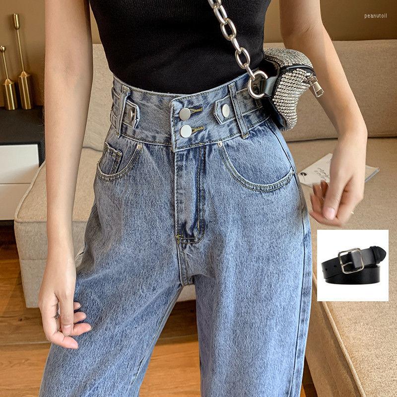 Women's Jeans Trousers Blue Pants For Women Tummy Control Women's With Pockets High Waist S Denim Medium Luxury Designer Hippie A Xxl