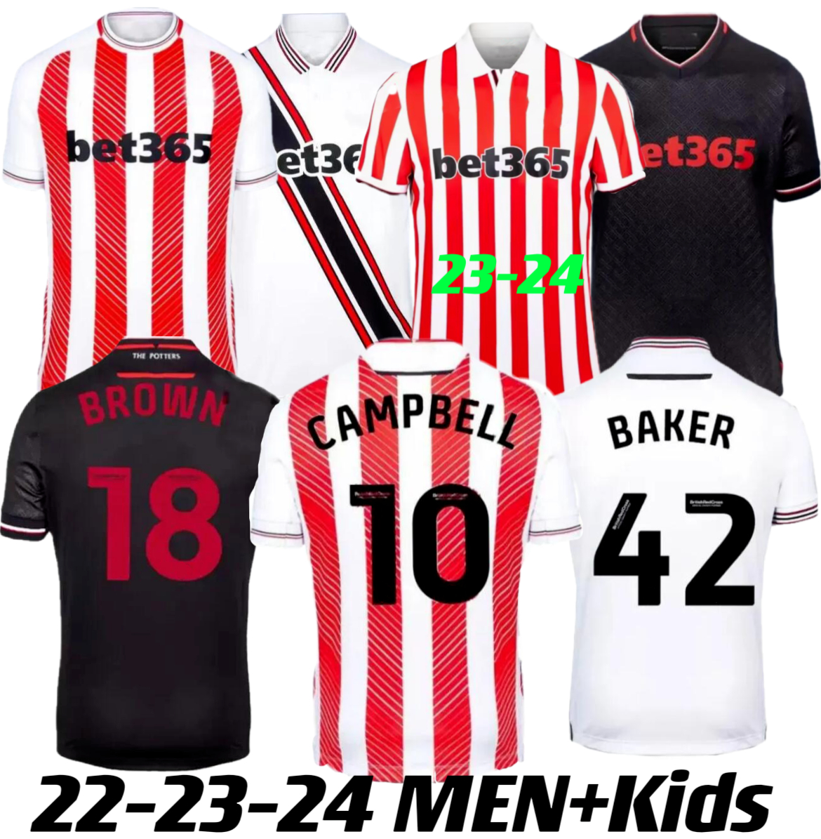22 23 24 Stoke City MIKEL CAMPBELL soccer jerseys SMITH FLETCHER FLETCHER POWELL BROWN CLUCAS home Kits 22 2023 2024 Baker men kids kit Football Shirts Uniforms
22 23 24 Stoke City MIKEL CAMPBELL soccer jerseys SMITH FLETCHER FLETCHER POWELL BROWN CLUCAS home Kits 22 2023 2024 Baker men kids kit Football Shirts Uniforms