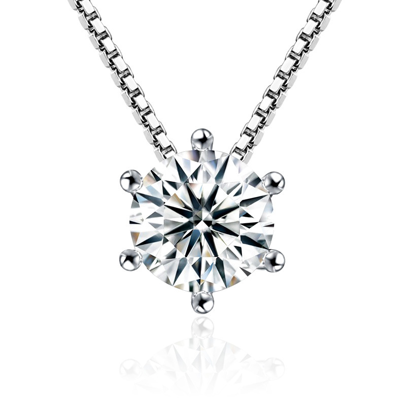 925 sterling silver pendant necklaces with shining crystal wedding party designer jewelry 6 claw diamond charm elegant statement necklace
925 sterling silver pendant necklaces with shining crystal wedding party designer jewelry 6 claw diamond charm elegant statement necklace