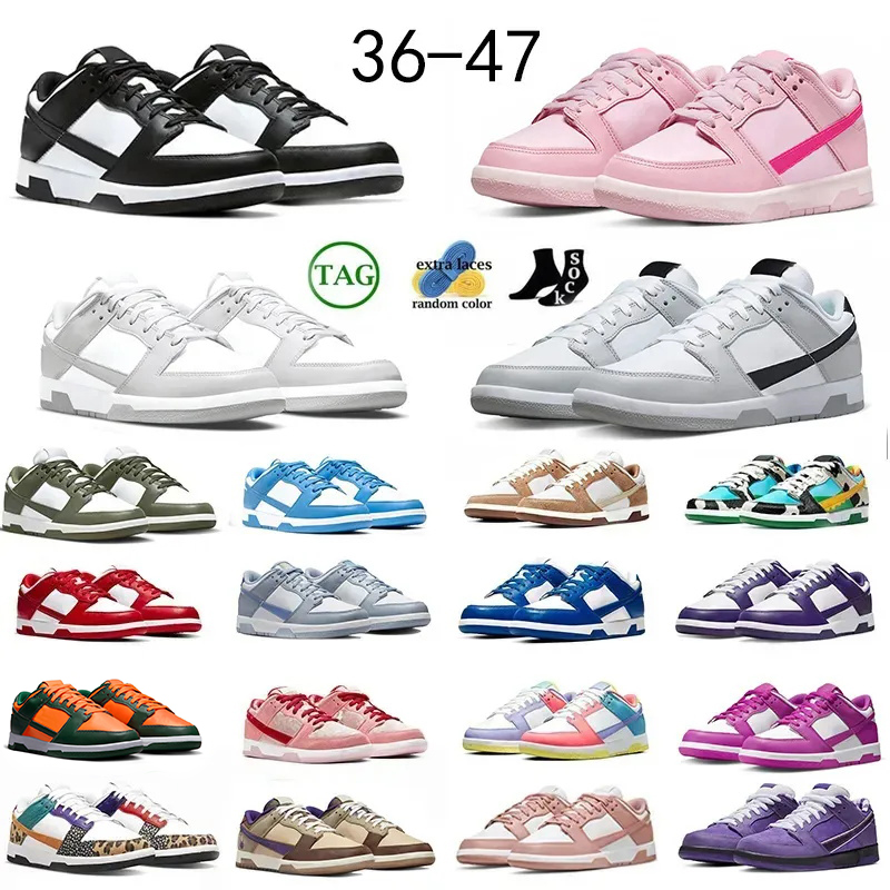 

Panda Running Shoes lows triple pink lobster Argon Grey Fog safari mix Syracuse UNC Sail orange purple university red trainers Gai sneakers outdoor size 36-47, 32