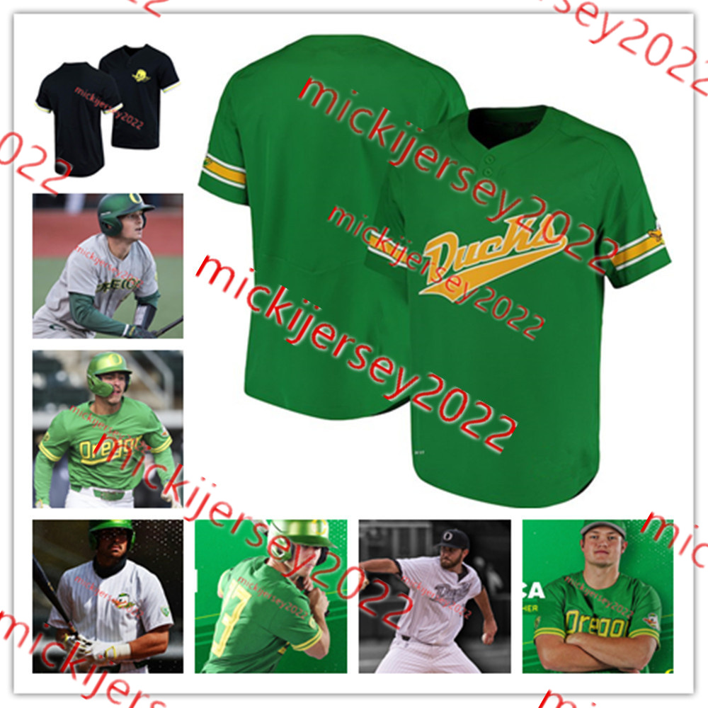Tyler Anderson Kyle Garlick Oregon Ducks Baseball Jersey 6 Joe Gordon 19 Cole Irvin 7 Spencer Steer 3 David Peterson Oregon Jerseys Custom Stitched Mens Youth