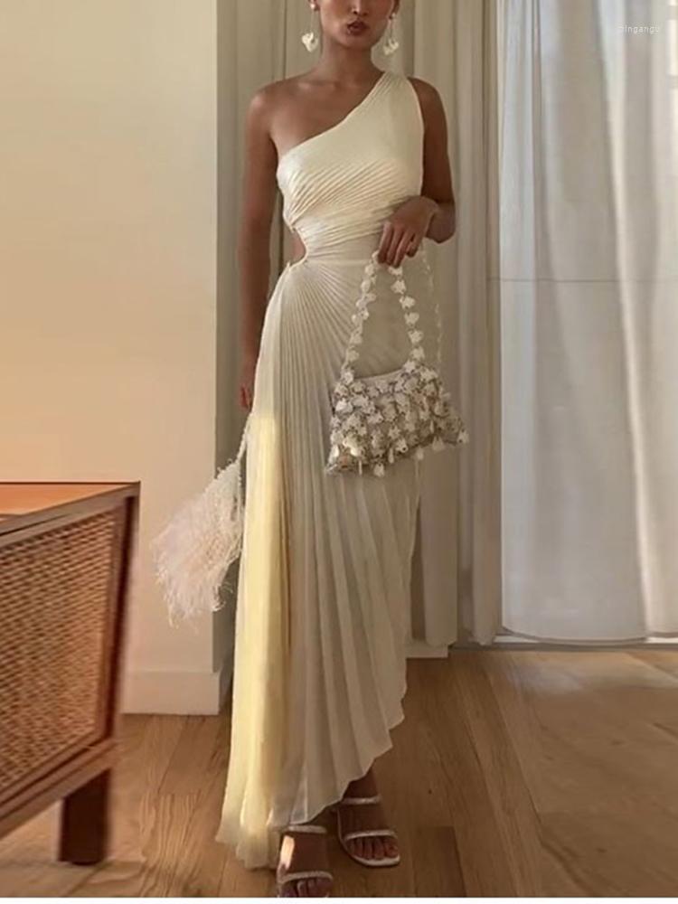 Casual Dresses Stain Sexy One Shoulder Pleated Long Evening Elegant Diagonal Collar Dinner Gown For Ladies Robe Femme Maxi Vestidos, Sky blue
Casual Dresses Stain Sexy One Shoulder Pleated Long Evening Elegant Diagonal Collar Dinner Gown For Ladies Robe Femme Maxi Vestidos, Sky blue