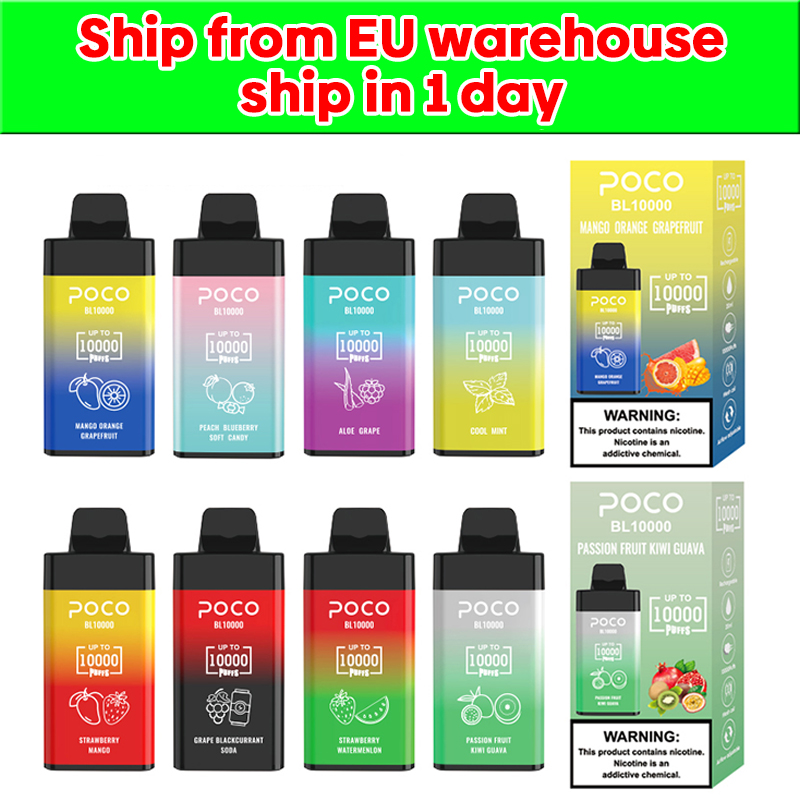 Original e cigarette disposbale vapes BL10000 Prefilled 20ml Pod 10000 Puffs 650mah Mesh coil rechargeable ship from EU warehouse